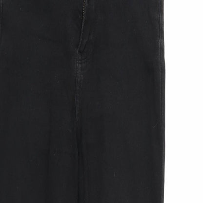 Womens UK Size 6 Toxik3 Regular Fit Straight Black Jeans