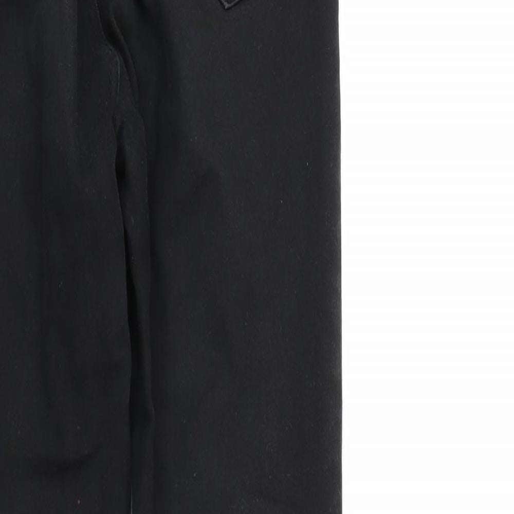 Womens UK Size 6 Toxik3 Regular Fit Straight Black Jeans