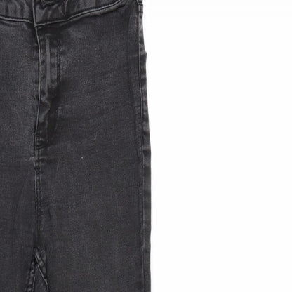 New Look Womens Black  Denim Tapered Jeans Size 8 L27 in