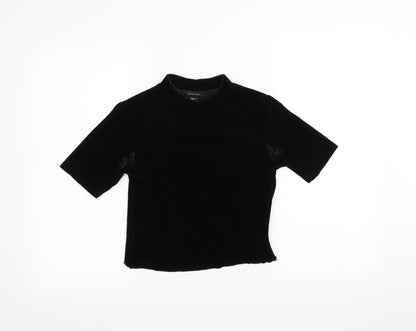 Womens UK Size 10 Atmosphere Black Basic T-Shirt