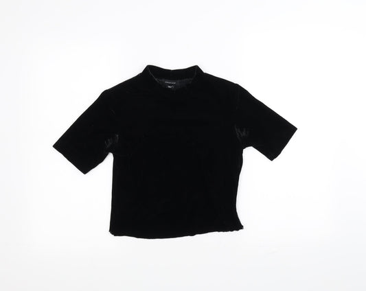 Womens UK Size 10 Atmosphere Black Basic T-Shirt