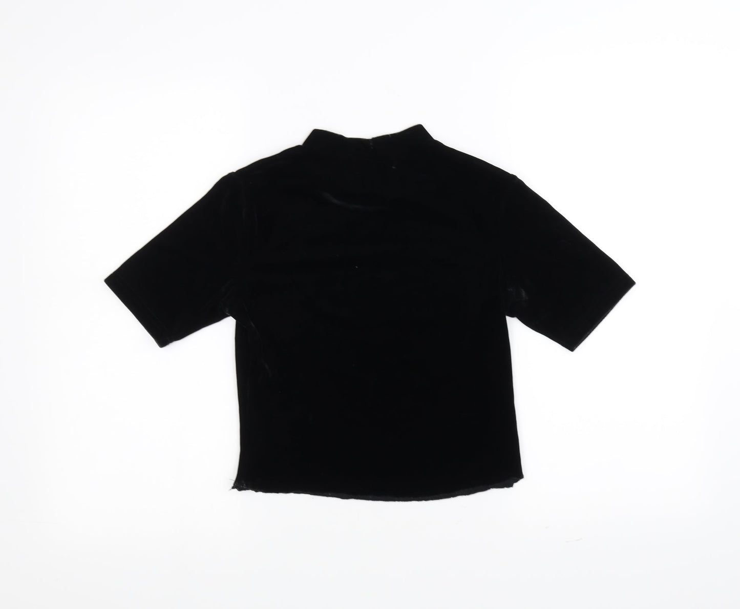 Womens UK Size 10 Atmosphere Black Basic T-Shirt