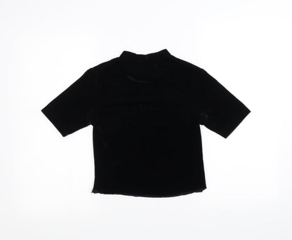Womens UK Size 10 Atmosphere Black Basic T-Shirt