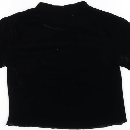 Womens UK Size 10 Atmosphere Black Basic T-Shirt