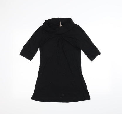 Womens UK Size 10 Topshop Black Basic T-Shirt