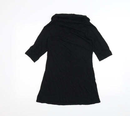 Womens UK Size 10 Topshop Black Basic T-Shirt