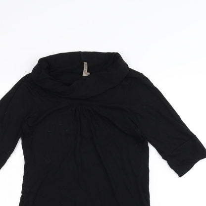 Womens UK Size 10 Topshop Black Basic T-Shirt