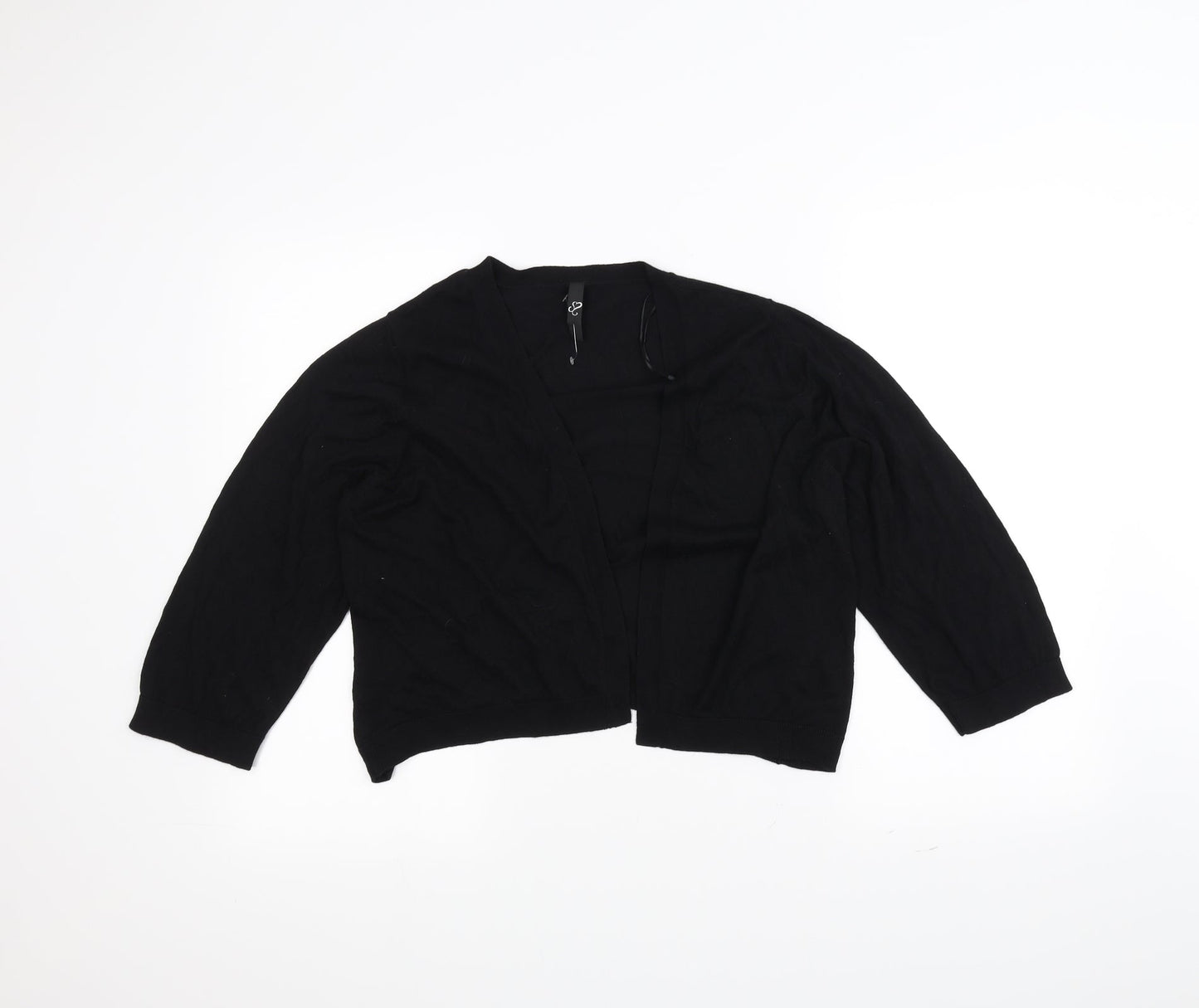 Preworn Womens Black   Cardigan Jumper Size 18