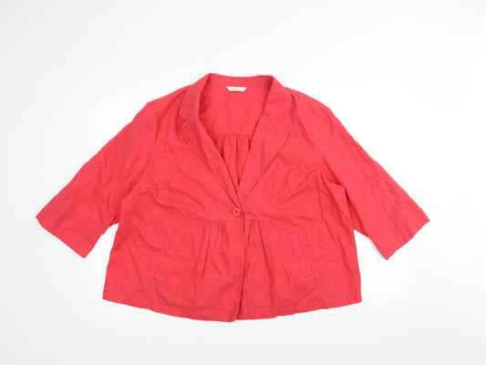 Womens UK Size 20 Marks and Spencer Red Jacket