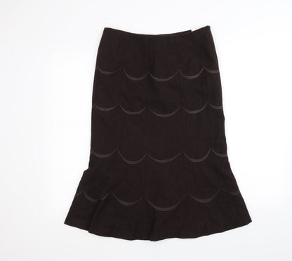 Minosa Womens Brown   A-Line Skirt Size 10