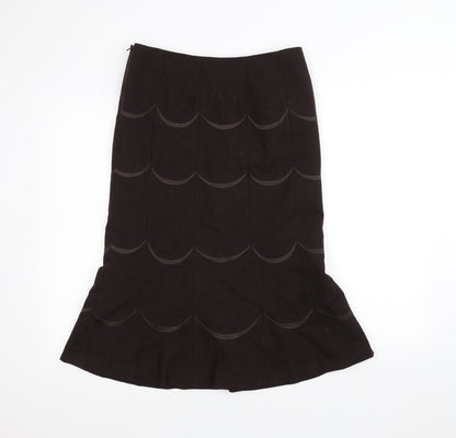 Minosa Womens Brown   A-Line Skirt Size 10