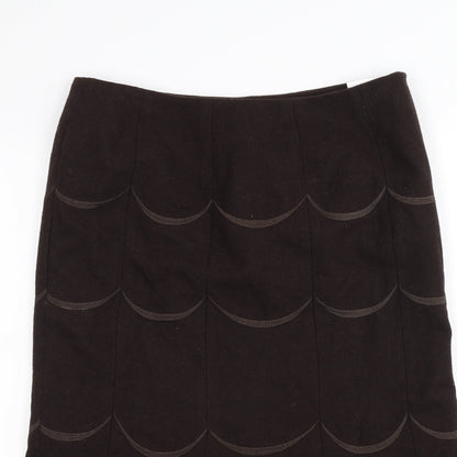 Minosa Womens Brown   A-Line Skirt Size 10