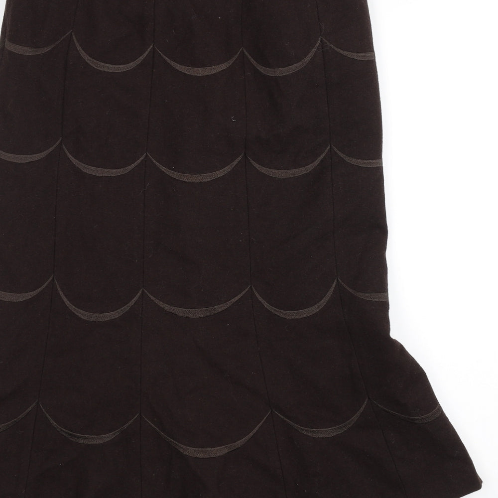 Minosa Womens Brown   A-Line Skirt Size 10