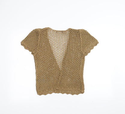 George Womens Brown  Knit Jacket  Size 10