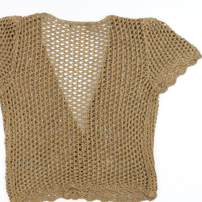 George Womens Brown  Knit Jacket  Size 10