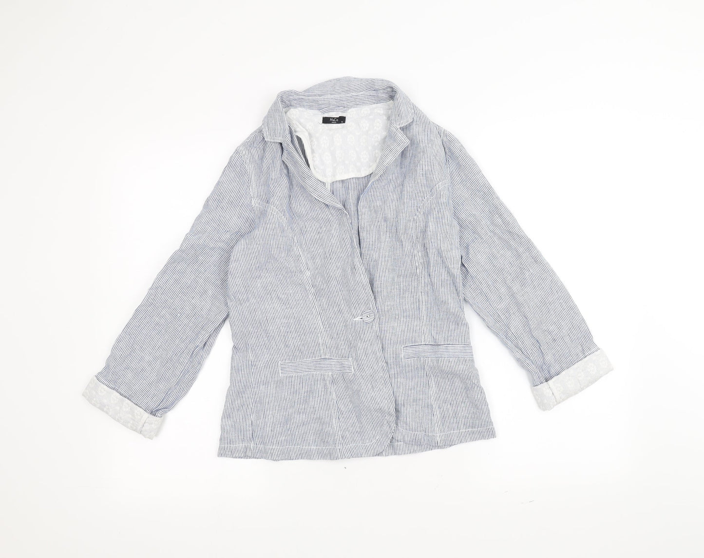 Womens UK Size 8 M&Co Blue Jacket