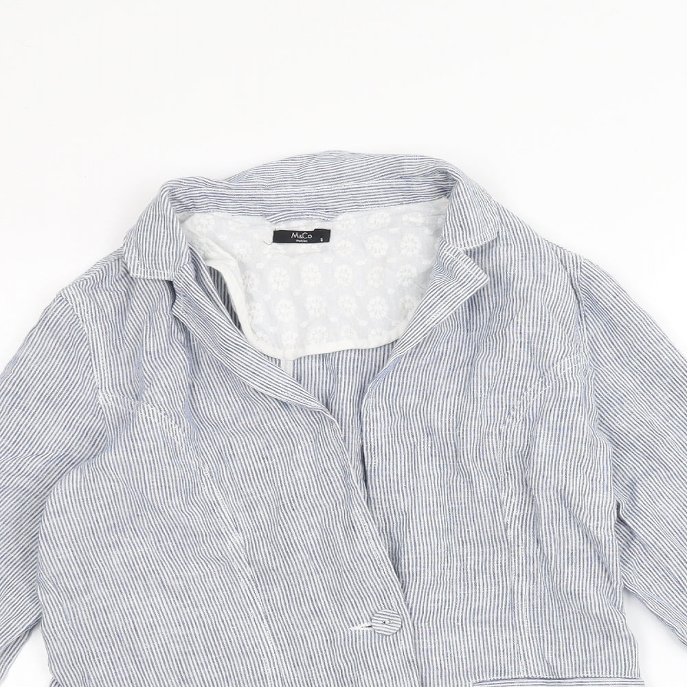 Womens UK Size 8 M&Co Blue Jacket