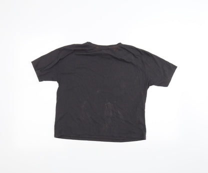 Womens UK Size 10 New Look Black Basic T-Shirt
