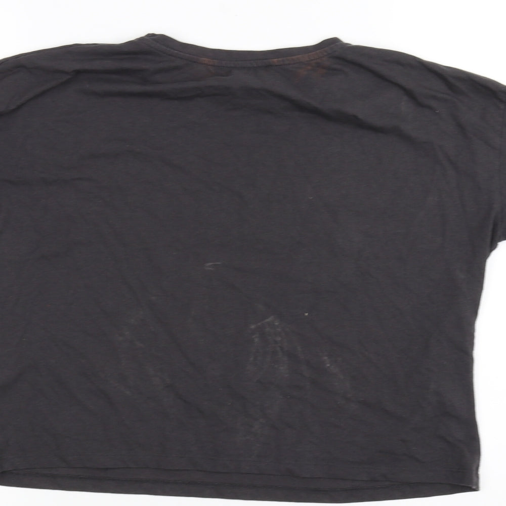 Womens UK Size 10 New Look Black Basic T-Shirt