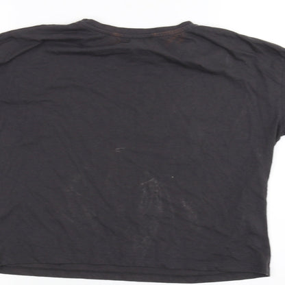 Womens UK Size 10 New Look Black Basic T-Shirt
