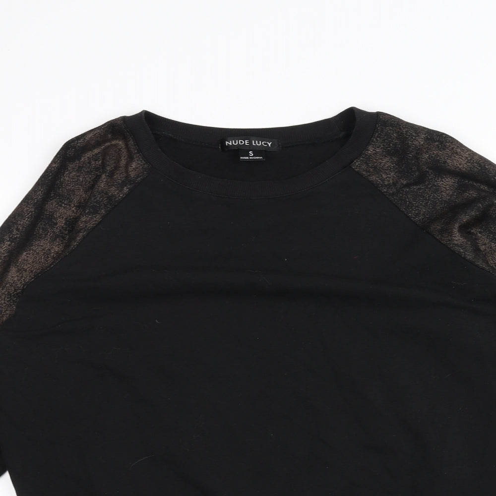 Nude Lucy Womens Black   Pullover Jumper Size S