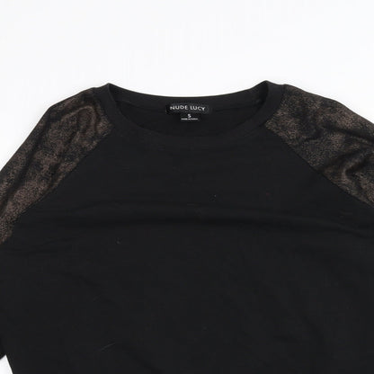Nude Lucy Womens Black   Pullover Jumper Size S