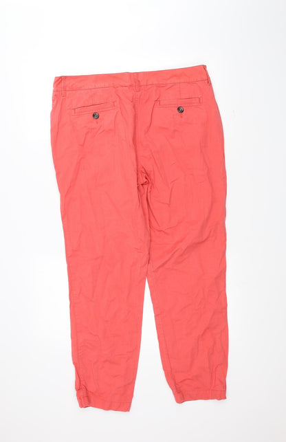 Womens UK Size 16 Papaya Regular Fit Straight Red Jeans