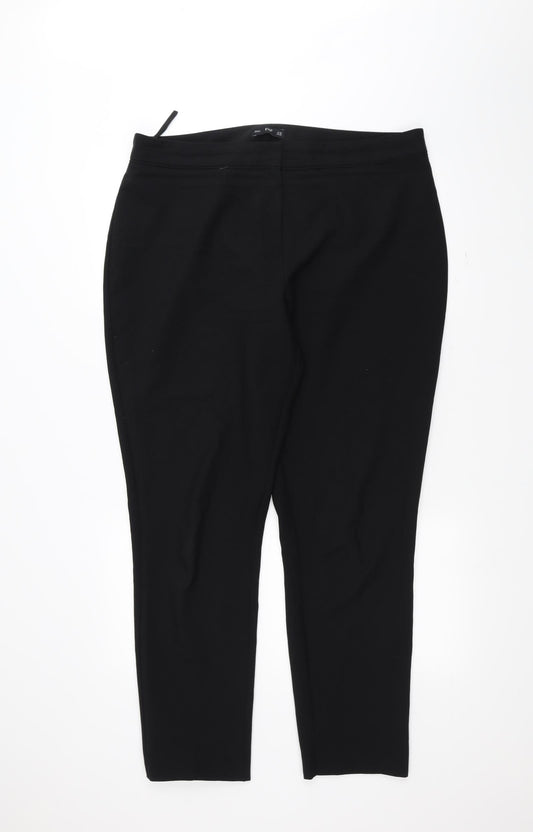 F&F Womens Black   Trousers  Size 18 L29 in