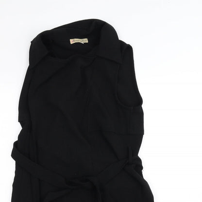 comeo rose Womens Black   Jacket  Size 8  - Belted