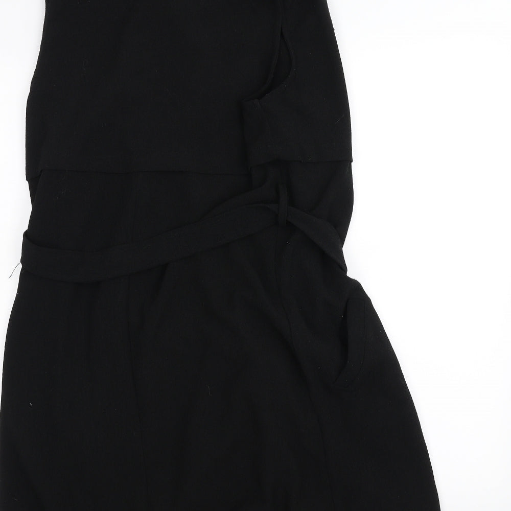 comeo rose Womens Black   Jacket  Size 8  - Belted