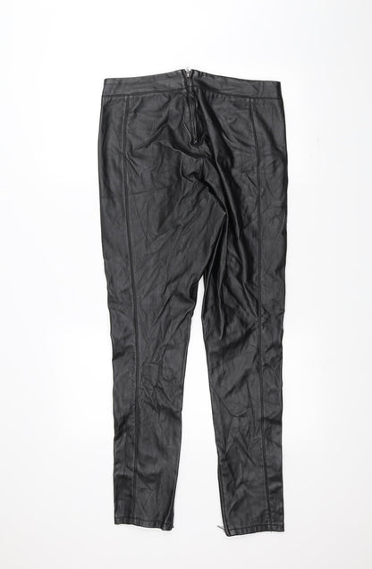 Womens UK Size 14 Topshop Regular Fit  Black Trousers