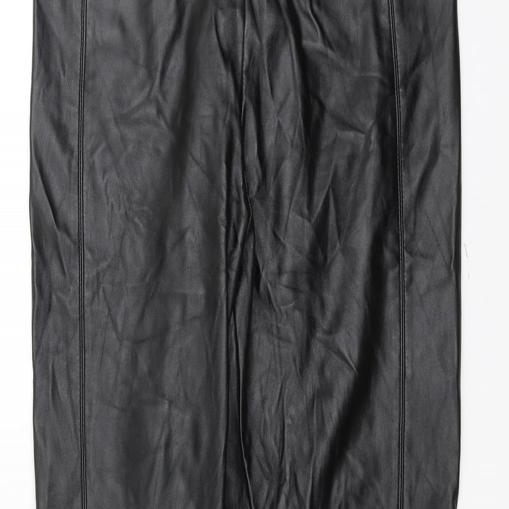 Womens UK Size 14 Topshop Regular Fit  Black Trousers