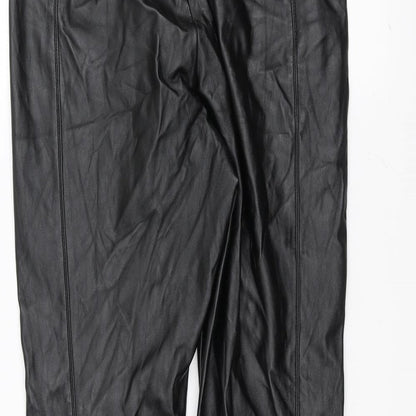 Womens UK Size 14 Topshop Regular Fit  Black Trousers