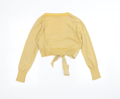 Saix Womens Yellow   Cardigan Jumper Size L
