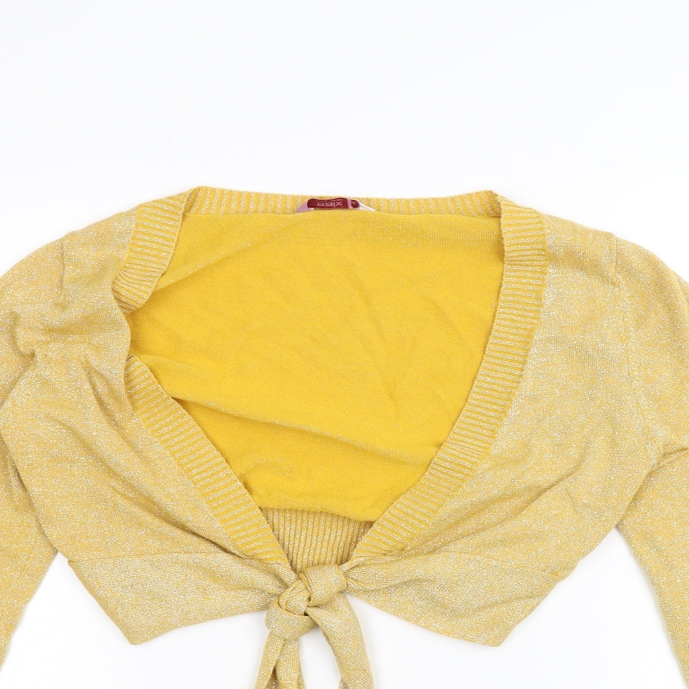 Saix Womens Yellow   Cardigan Jumper Size L