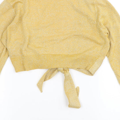 Saix Womens Yellow   Cardigan Jumper Size L