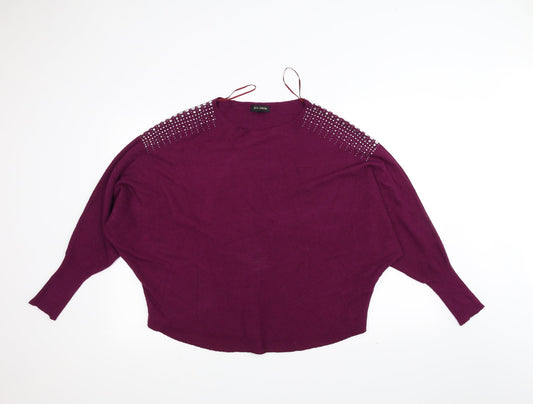 QED London Womens Purple   Pullover Jumper Size M