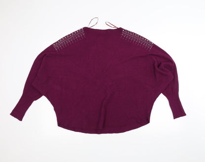 QED London Womens Purple   Pullover Jumper Size M