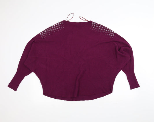 QED London Womens Purple   Pullover Jumper Size M