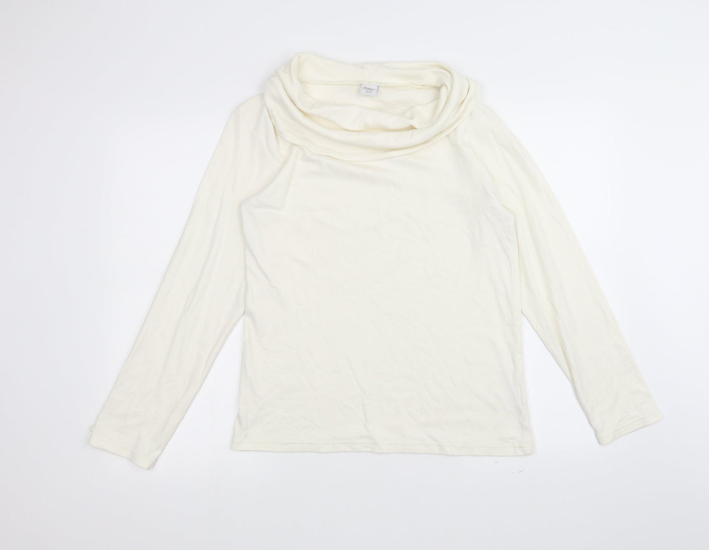 Cotton Traders Womens White   Basic T-Shirt Size 14