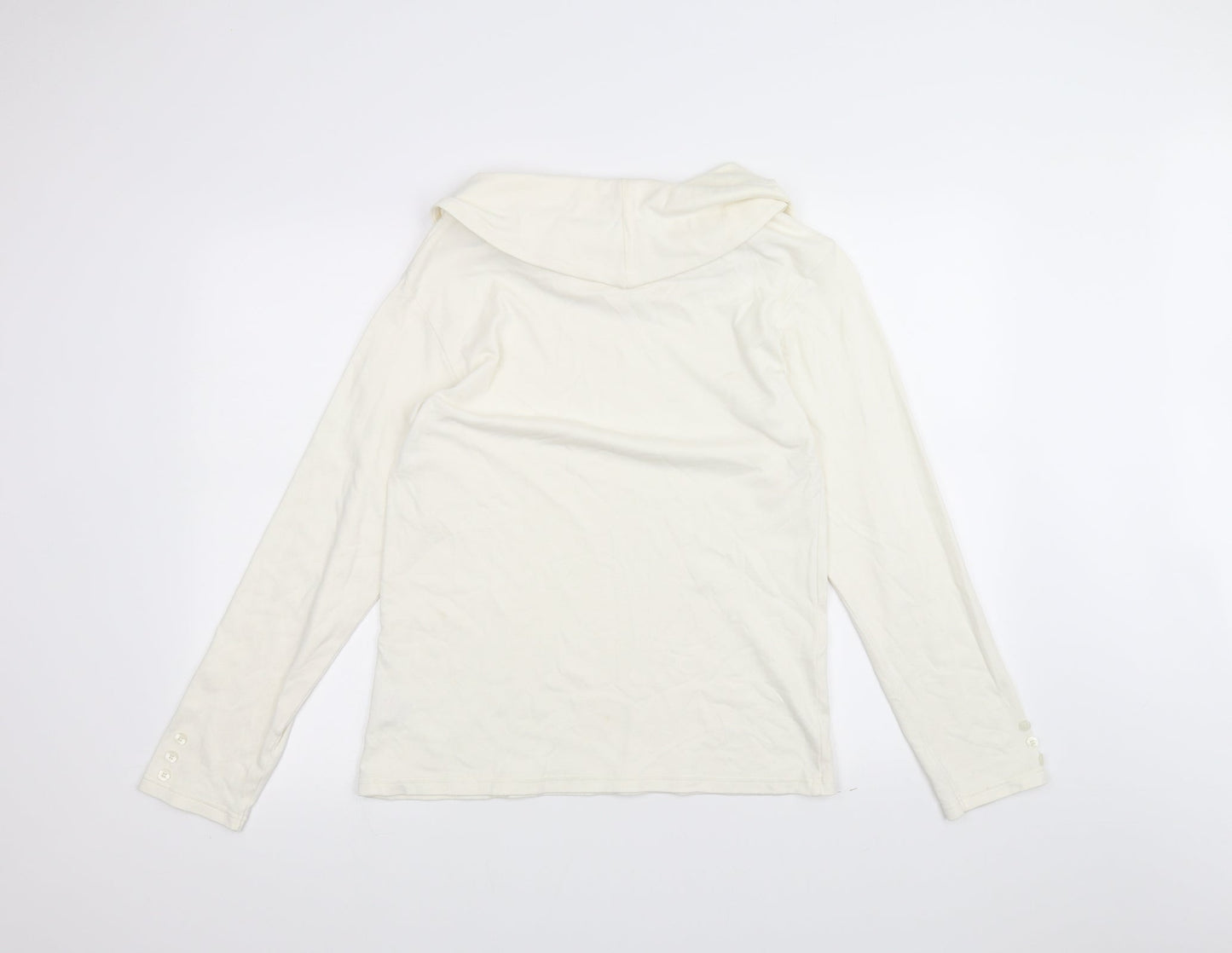 Cotton Traders Womens White   Basic T-Shirt Size 14