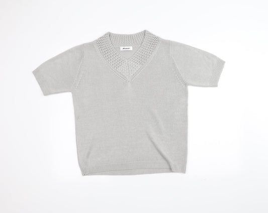 Damart Womens Grey  Knit Pullover Jumper Size 12