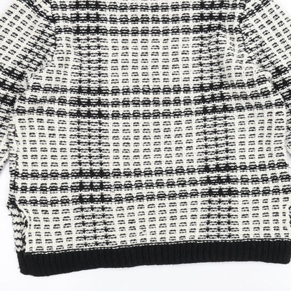 Tu Womens White  Knit Pullover Jumper Size 10