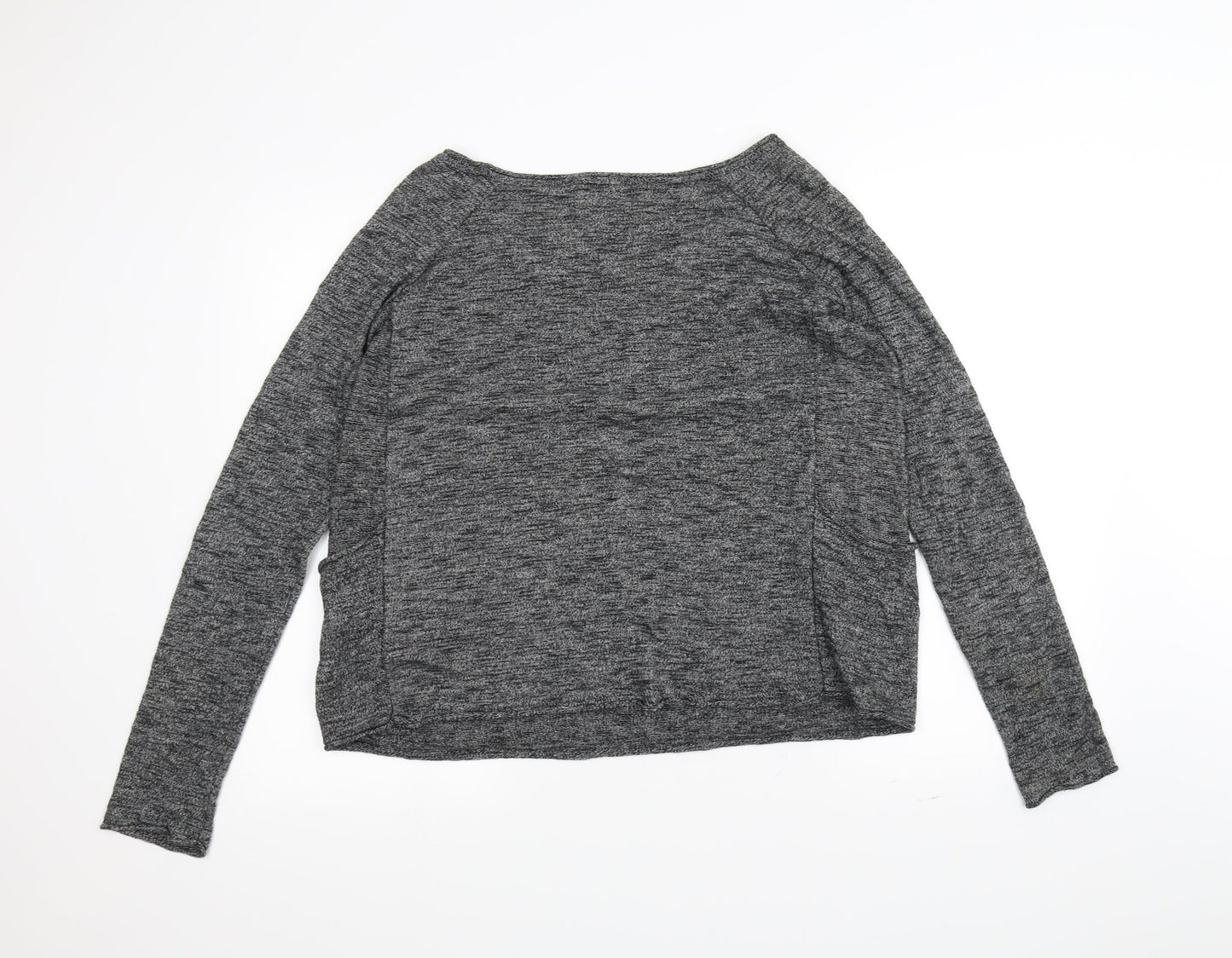 Womens UK Size S Zara Black Basic T-Shirt