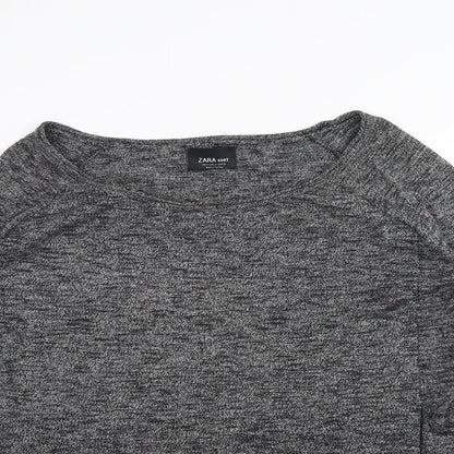 Womens UK Size S Zara Black Basic T-Shirt