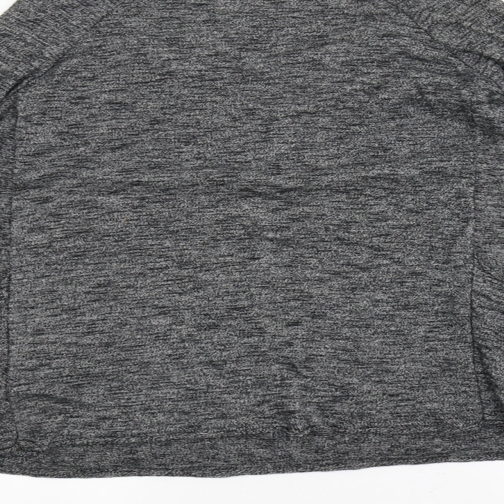 Womens UK Size S Zara Black Basic T-Shirt