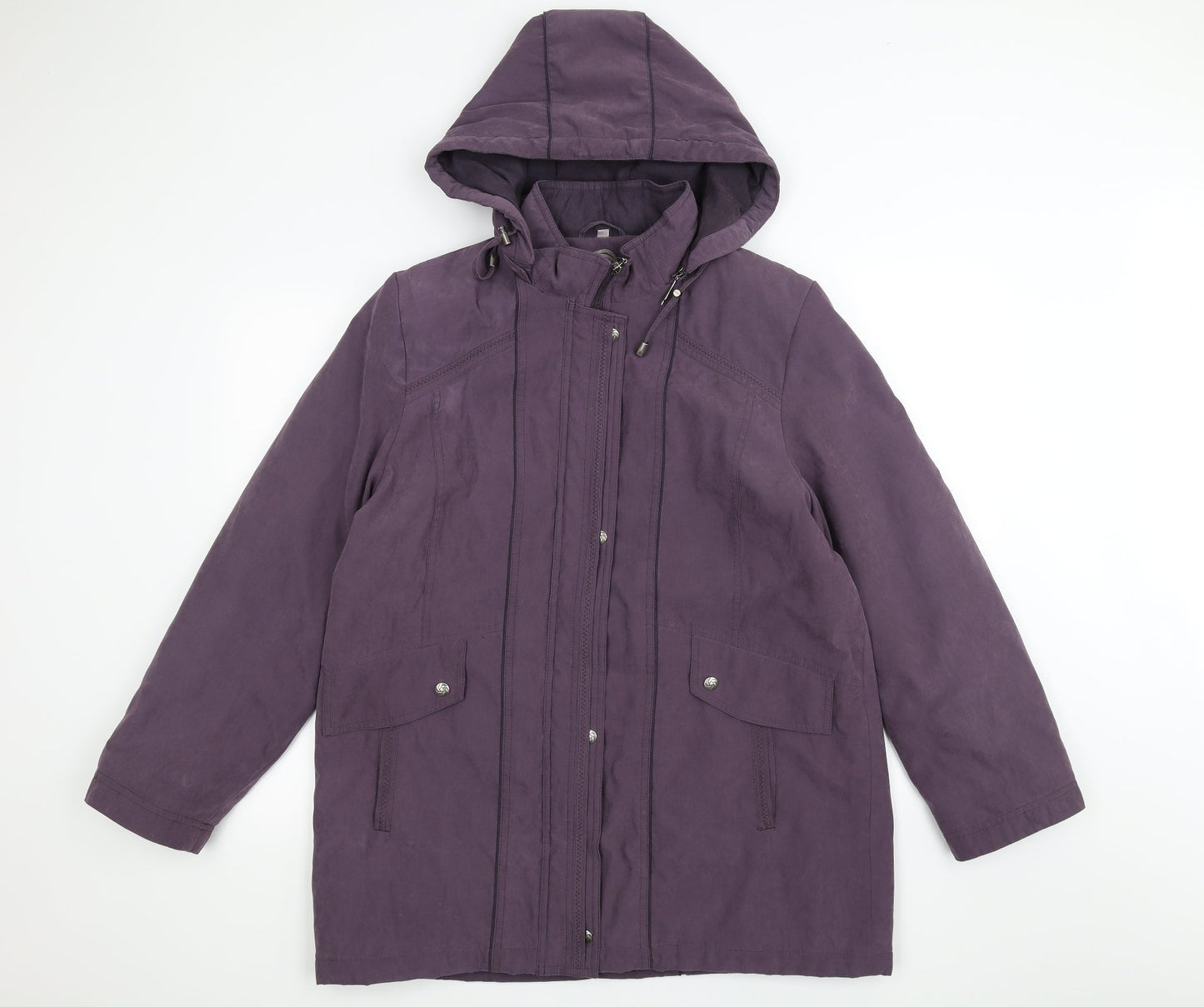 Womens UK Size L anna rose Purple Parka Coat