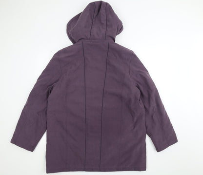 Womens UK Size L anna rose Purple Parka Coat