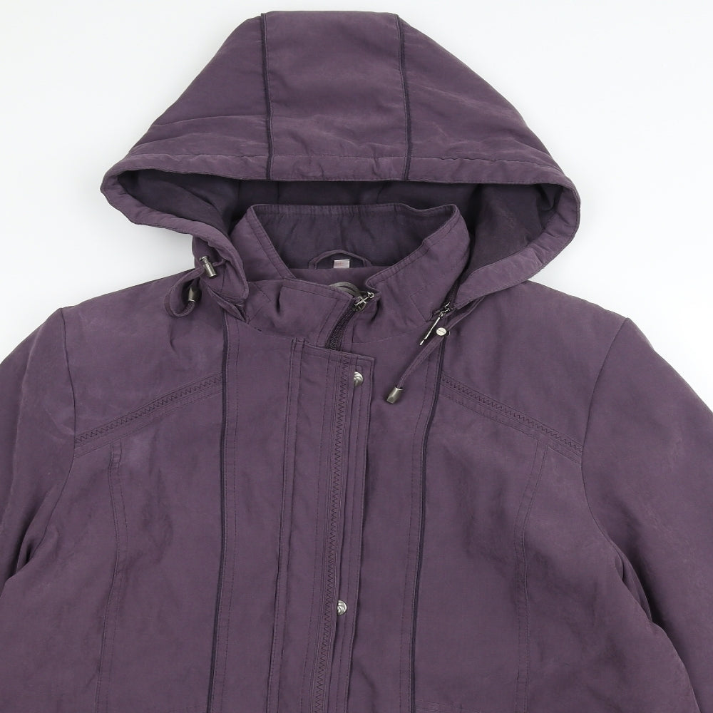 Womens UK Size L anna rose Purple Parka Coat