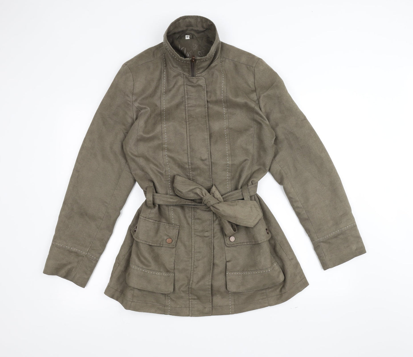 Klass Womens Brown   Overcoat Coat Size 12